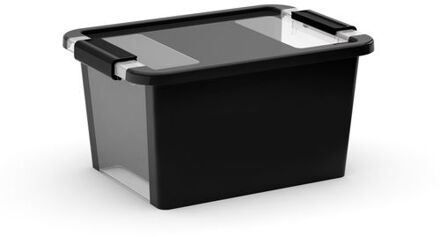 Kis Bi Opbergbox S - 11L - zwart/transparant