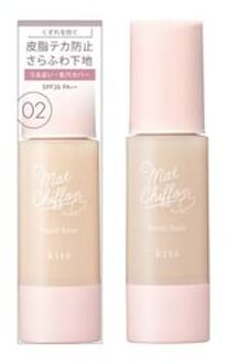 kiss Mat Chiffon UV Moist Base SPF 26 PA++ 02 Natural Skin Familiar Beige