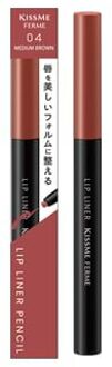 Kiss Me Ferme Lip Liner Pencil 04 Medium Brown