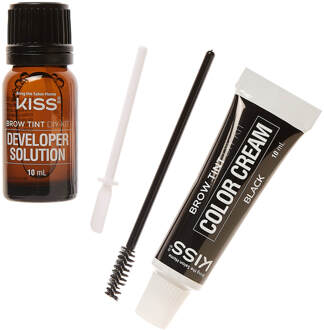 Kiss Wenkbrauw Kit KISS Brow Tint Diy Kit Black 2 x 10 ml + 2 st