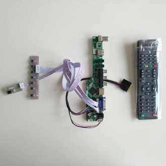 kit for LP156WH2 VGA remote 40pin LVDS LCD TV AV USB HDMI 1366X768 LED Controller driver board Panel Screen 15.6"