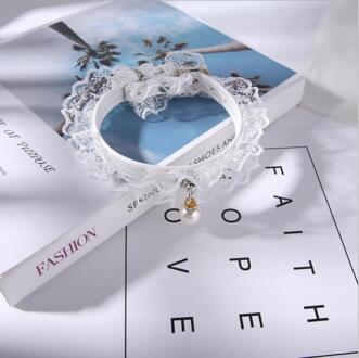 Kit Kat Kraag Mode Huisdier Kraag Kant Slabbetjes Leuke Kant Huisdier Kraag Bib Mooie Hond Kat Ketting Decor Halsbanden Voor kleine Hond wit