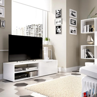 KIT TV cabinet SOHO model in bright white COLOR