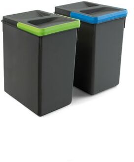 Kit Van Recycle Keukenlade Prullenbak Kit Recycle Hoogte 266mm, 2x7liter, Plastic