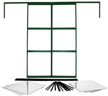 Kit Voor Dubbele Schuifdeur Voor Sirius Broeikas Aluminium Smaragd