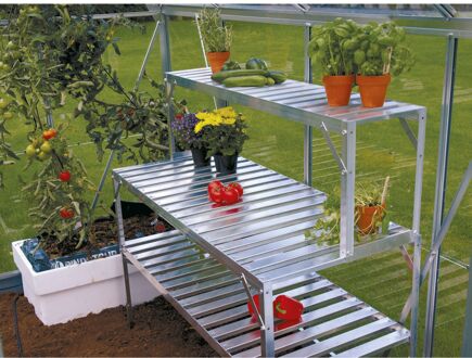 Kit Voor Tafelopzetstuk Geanodiseerd Aluminium 121x28x39cm