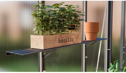 Kit Voor Wandschap Aluminium Zwart 1222x15cm