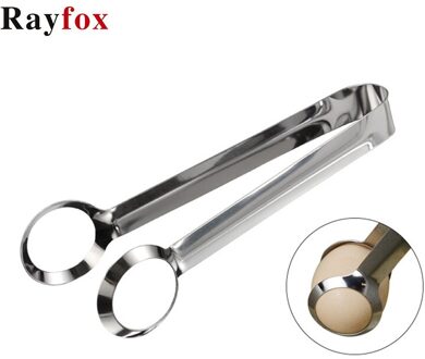 Kitchen Accessories Multifunction Egg Tongs Stainless Steel Egg Clip Anti-Scald Boiled Eggs Cooking Tools Tong Kitchen Gadgets zilver