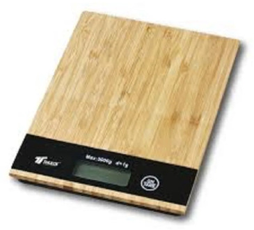 Kitchen Bascula TH-DS105, wood, how-to-practice-fit for all easy-to-manage-graduations from 1gr to 5kg