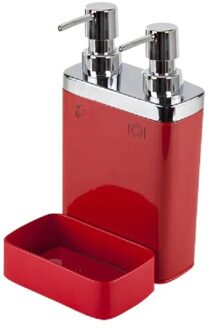 Kitchen Bathroom Aksesuaraları Double liquid soap dispenser acrylic dish sponge holder Kitchen Bathroom Aksesuaraları Sponge Shelf for Home rood