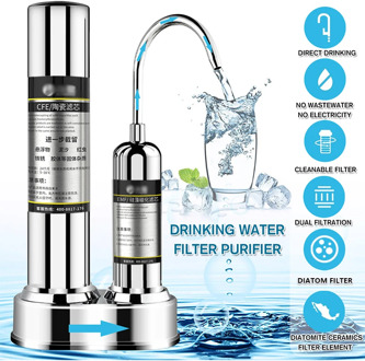 Kitchen Countertop Drinking Water Purifier Ceramic Activated Carbon Household Filter System Purifying Machine