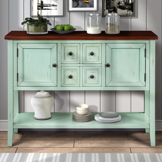 Kitchen Furnirures Buffet Sideboard Console Table With Bottom Shelf Kitchen Cabinet Modern Wooden Container House Furniture