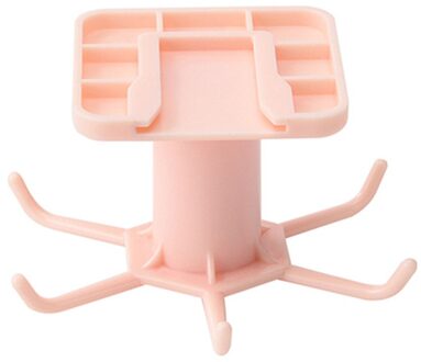 Kitchen Gadgets Accessories Bath Hook Wall Mounted 360 ° Rotating Coat Hanger Suitable for home kitchen, bathroom, office Roze