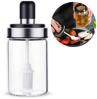 Kitchen Glass Seasoning Bottle Salt Storage Box sugar container sugar jar with Spoon Kitchen Supplies For Salt Pepper Powder 03