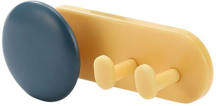 Kitchen Hanger Plug Bracket Organizer Socket Power Cord Storage Rack Shelf Holder Wall Mounted Adhesive Force Sticky Hook geel