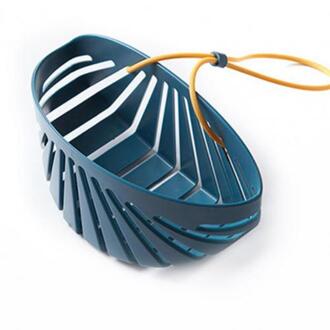 Kitchen Sink Kraan Bad Rekken Opknoping Organizer Shell Shape Sink Aftappen Zeep Spons Handdoek Houder Opbergmanden Gadgets Blauw