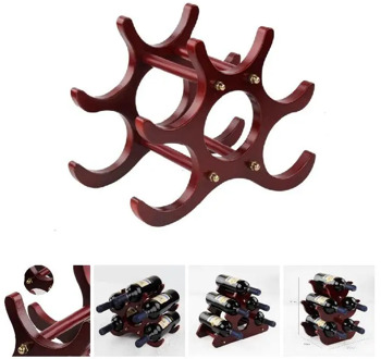 Kitchen Wooden Style Wine Rack Wine Holders Wine Bottle Display Stand Organizer Bar Storage Racks Dining Bar Wine Display Rack