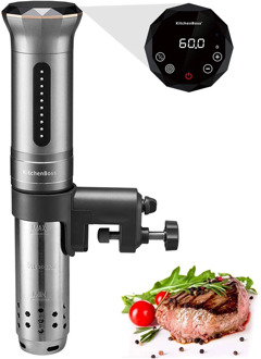 KitchenBoss，Sous Vide machine G300 Silver ，Hot Dip Circulator Precise，Send 10 Vacuum Bags，Temperature Control Water Cooker