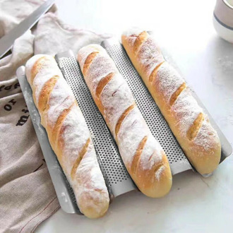 Kitchenware Bread Baking Mold Bread Wave Baking Tray Cake Baguette Mold 2/3/4 Groove Bread Baking Tools Wave Stick Baking Mould