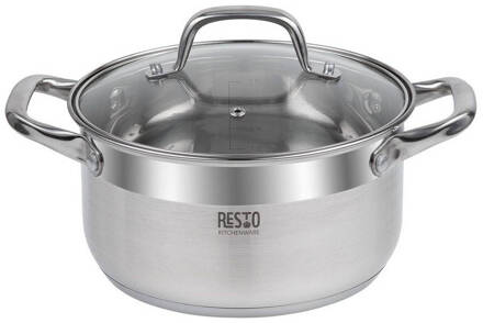 Kitchenware - Libra - Braadpan - Kookpan - RVS 3,6 liter Zilver