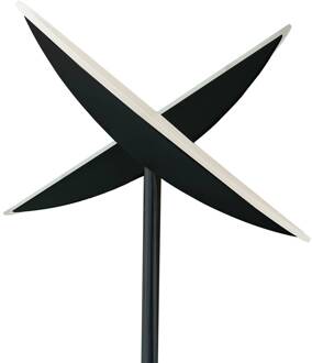 Kitel 79 LED uplighter vloerlamp met deelbare lampenkap zwart, chroom