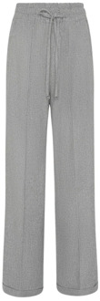 Kiton Cashmere Flanel Broek Kiton , Gray , Dames - L,S,Xs,2Xs