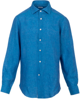 Kiton Casual overhemd Kiton , Blue , Heren - 2Xl,L,4Xl