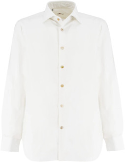 Kiton Katoenen overhemd voor formele en casual gelegenheden Kiton , White , Heren - 2Xl,Xl,L,4Xl,3Xl