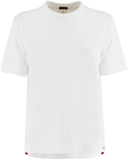 Kiton Katoenen T-shirt met ronde hals Kiton , White , Dames - Xl,L,M,S