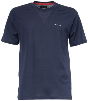 Kiton Klassiek Katoenen T-Shirt voor Heren Kiton , Blue , Heren - Xl,S,3Xl