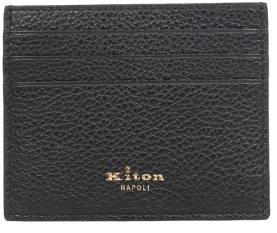Kiton Leren kaarthouder Kiton , Black , Heren - ONE Size