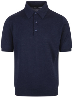 Kiton Polo Shirts Kiton , Blue , Heren - 2Xl,L,M