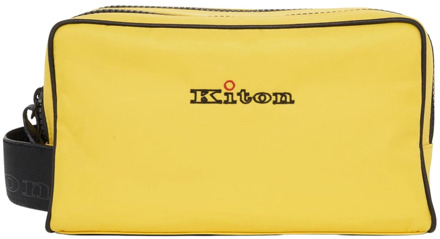 Kiton Schoonheidstas polyamide/nylon Kiton , Yellow , Heren - ONE Size