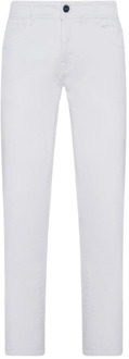 Kiton Slim Fit Witte Denim Jeans Kiton , White , Heren - W36,W35,W34,W32