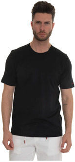 Kiton Stijlvolle Katoenen T-shirt Kiton , Black , Heren - Xl,L