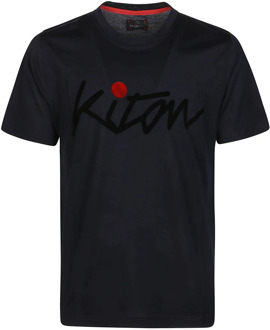 Kiton T-Shirts Kiton , Blue , Heren - 2Xl,Xl,L,M
