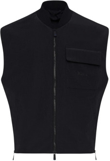 Kiton Zwart Ripstop Nylon Vest Kiton , Black , Heren - 2Xl,Xl,L,3Xl