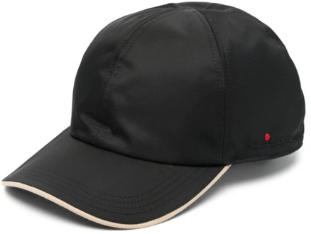 Kiton Zwarte Nylon Baseballpet met Logo Kiton , Black , Heren - ONE Size