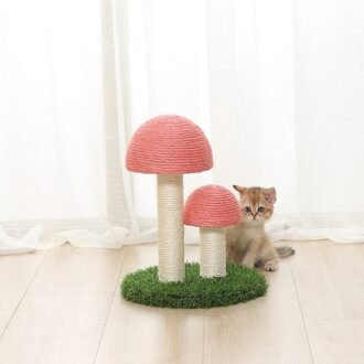 Kitten Leuke Paddestoelen Kat Scratcher Board Meubelen Beschermen Huisdier Gezondheid Sisal Mat Klauwen Care Scratch Speelgoed Roze