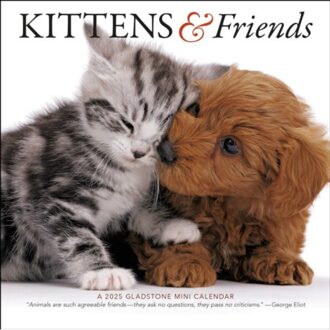 Kittens & Friends Mini Wall Calendar 2025 - Media, Gladstone