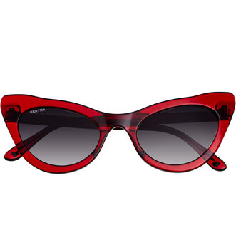 Kitty Handgemaakt in Italië zonnebril Rood