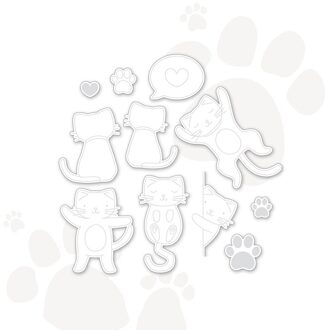 Kitty Liefde Decoratie Metalen Stansmessen En Stempel Diy Scrapbooking Craft Embossing Stencil Lente Serie DIES