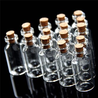 KiWarm 10 stks 5 ml 18x40mm Kleine Tiny Transparant Glass Wishing Fles Ambachten Clear Voor Bruiloft Decoratie