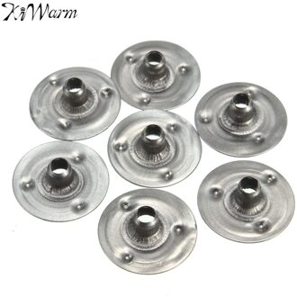 Kiwarm 100 Pcs Onderhouder Lont Tabs Kaars Maken Metalen Waxed Kaars Kaars Wieken Onderhouder Diy Materiaal 12.5x2.5mm