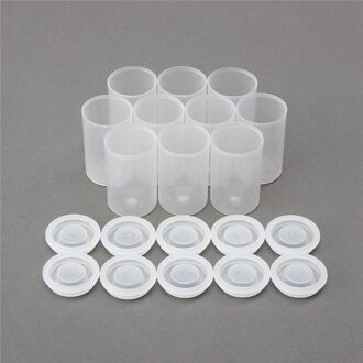 Kiwarm 10Pcs Overwaarde Lege Fles 35Mm Film Blikjes Containers Containers Aquarel Verf Pigment Doos Plastic Palet 54*32Mm doorzichtig