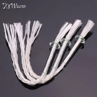 KiWarm 3 stks 12 cm Ronde Katoenen Lont met Glazen Houders Lange Levensduur Lont Voor Glazen Fles Lampen Kerosine Kachel olie Lampen Materiaal