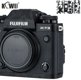 Kiwi Anti-Scratch Camera Body Cover Film For Fujifilm X-T3 XT3 Anti-Slide Grip Holder Skin Guard Shield 3M Sticker Shadow Black
