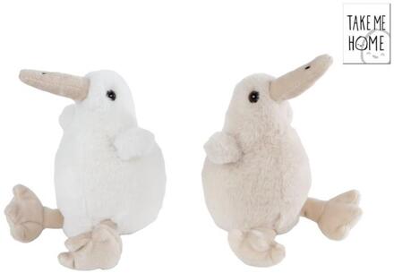 kiwi pluche 14cm wit
