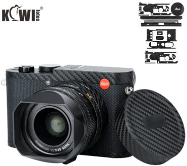 KIWIFOTOS Anti-Scratch Camera Body Cover Carbon Fiber Film Kit Skin For Leica Q2 3M Sticker With Spare Film Cameras Protection