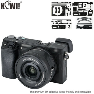 Kiwifotos Anti-Scratch Camera Body Skin Cover Protector Film for Sony Alpha A6100 A6300 A6400 + SELP1650 16-50mm Lens 3M Sticker